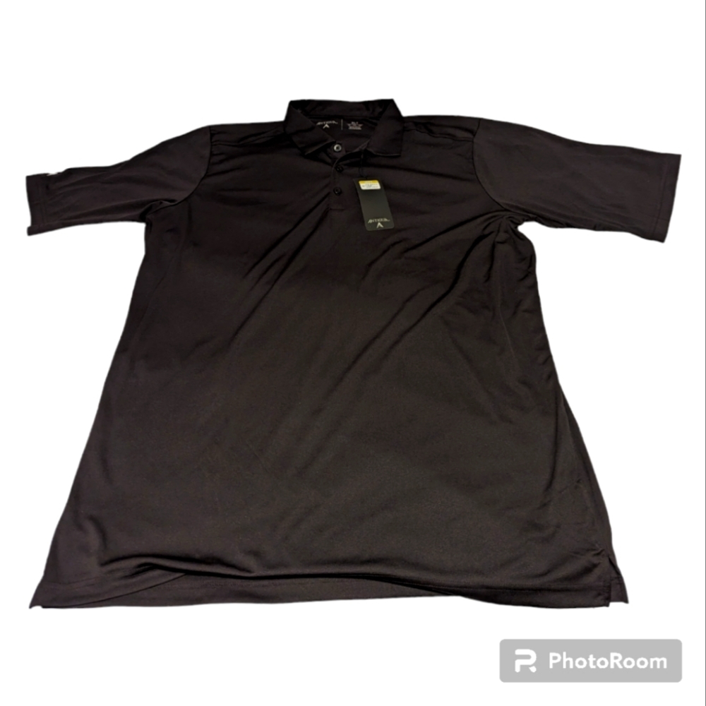 Antigua NWT XLT Men's black top shirt golf shirt men's work polo style top